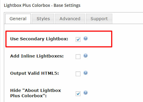 Lightbox Plus ColorBoxの設定